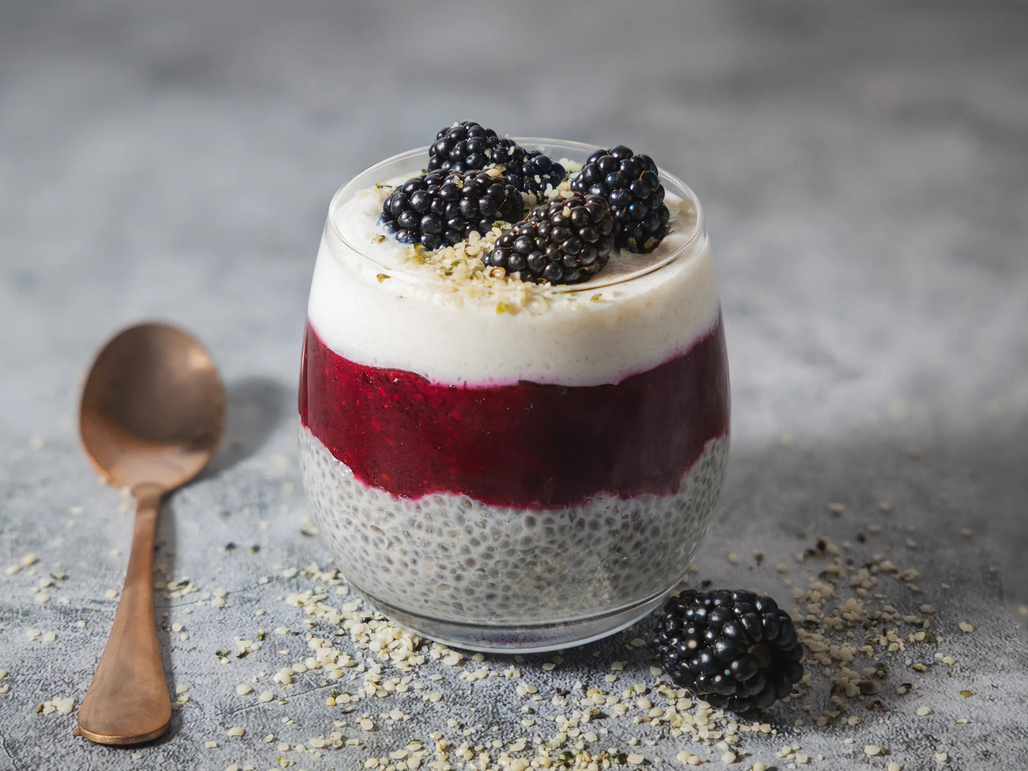 brombeer chia pudding